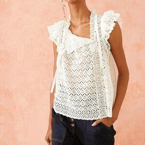 NWOT ULLA JOHNSON Grace Top in Blanc M $325